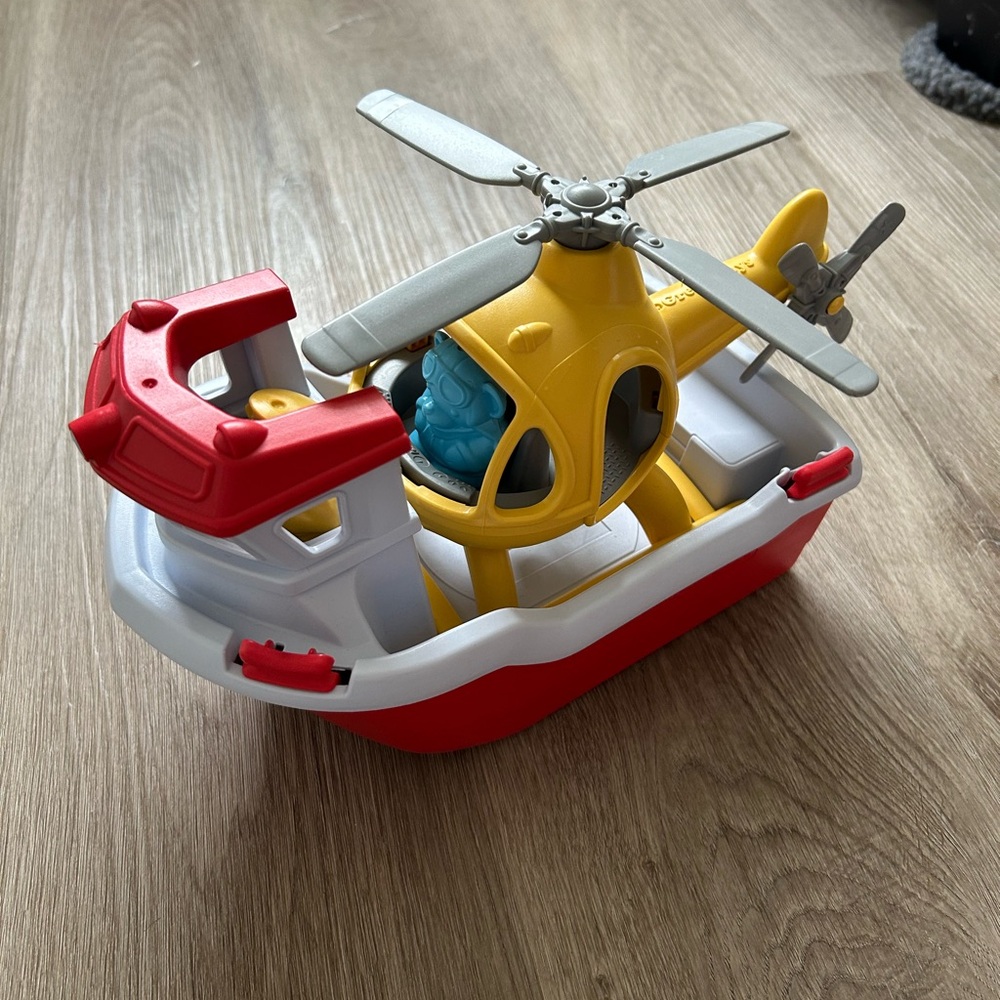 Green Toys Boat and Helicopter
